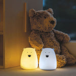 Rabbit & Friends Zestaw 2 lampek nocnych dla dzieci Mini Misie Biały i Arktyczny Błękit