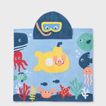 Mayoral Ręcznik kąpielowy z kapturem dla niemowlęcia Blue