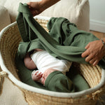 Yarnami by Poofi Zestaw merino Cozy dla niemowlaka oliwkowy