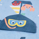 Mayoral Ręcznik kąpielowy z kapturem dla niemowlęcia Blue