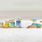 Janod Drewniana piramidka dla dzieci Kaczuszki Zigolos