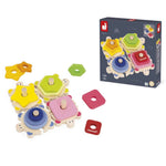 Janod Drewniane piramidki dla dzieci Źółwie Zigolos