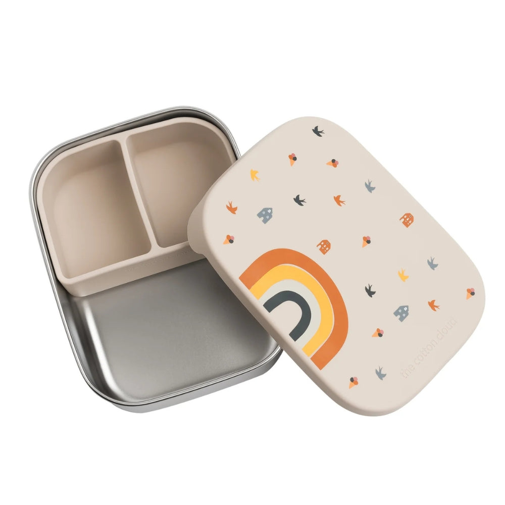 The Cotton Cloud Lunchbox dziecięcy ze stali nierdzewnej z wyjmowanymi przegrodami Rainbow