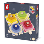 Janod Drewniane piramidki dla dzieci Źółwie Zigolos