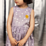 Mini Rodini Sukienka tkana dla dziewczynki Starfall Purple