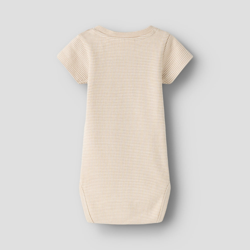 Lil’ Atelier Body niemowlęce chłopięce slim Oxford Tan NBMFENG