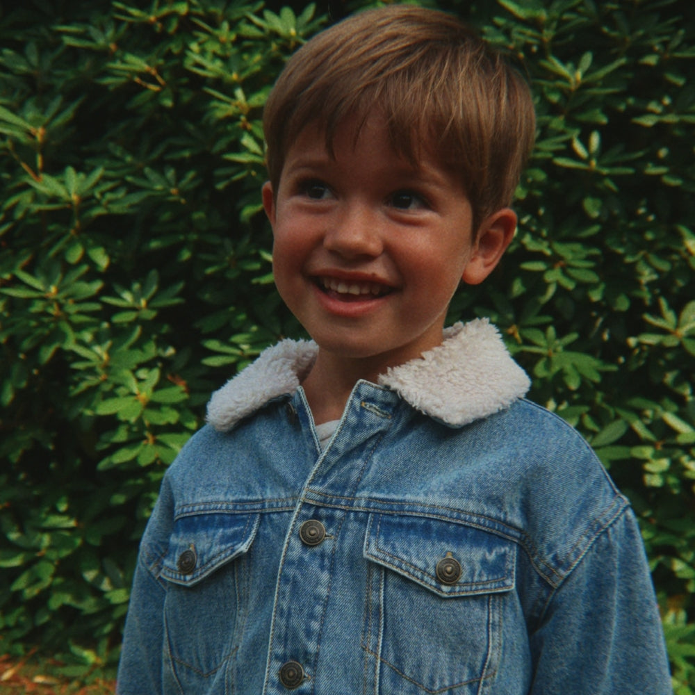 Konges Slojd Kurtka dżinsowa dla chłopca Magot Denim Blue