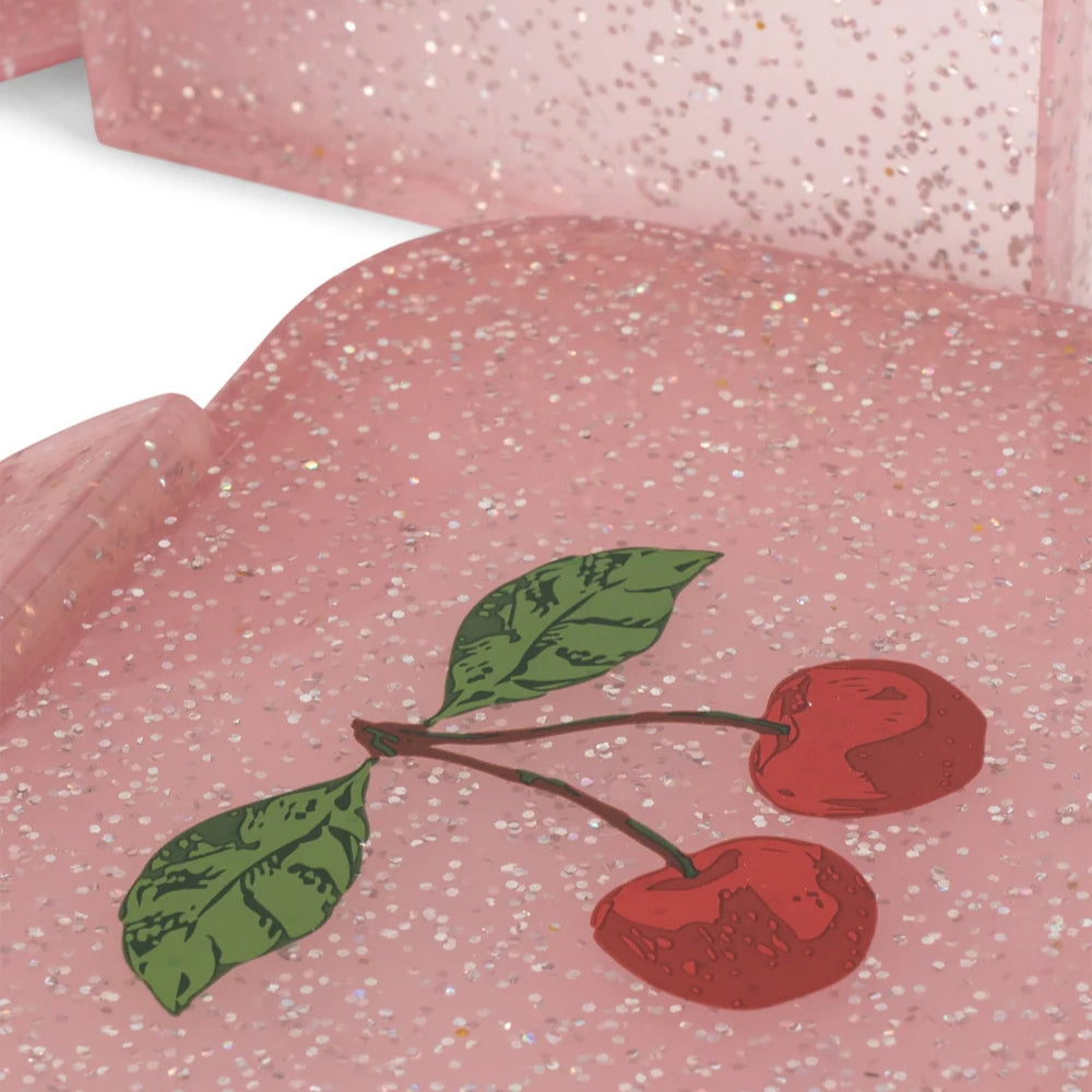 Konges Slojd Lunchbox brokatowy Cherry glitter