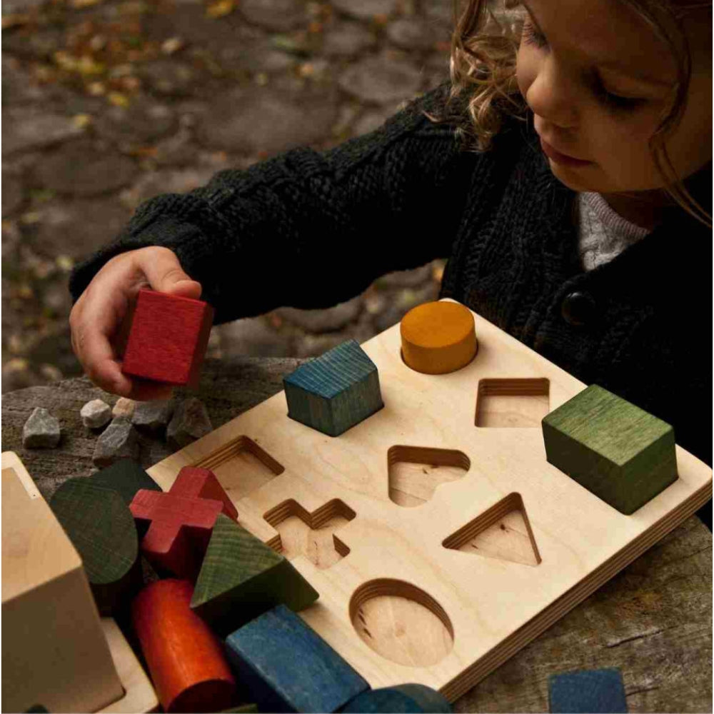 Wooden Story Drewniana Układanka dla dzieci do sortowania kształtów