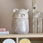 Bloomingville Słoik z kamionki miś Puk Grey