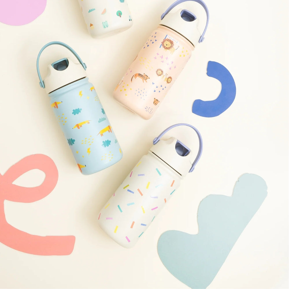 The Cotton Cloud Bidon dziecięcy ze stali nierdzewnej Confetti 420ml