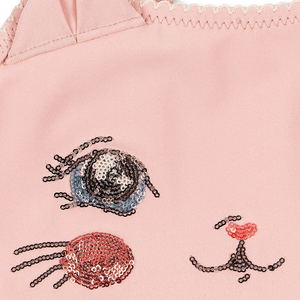 Konges Slojd Strój kąpielowy dla dziewczynki jednoczęściowy Kitty Powder Pink