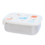 The Cotton Cloud Lunchbox dziecięcy ze stali nierdzewnej z wyjmowanymi przegrodami Meowtiful Cats