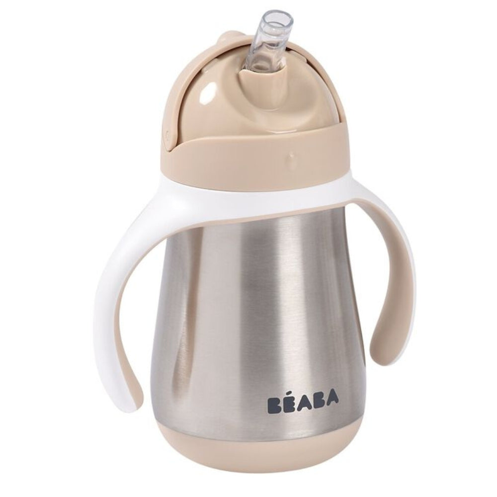 Beaba Bidon termiczny dla dzieci niekapek ze słomką 250 ml Clay Earth