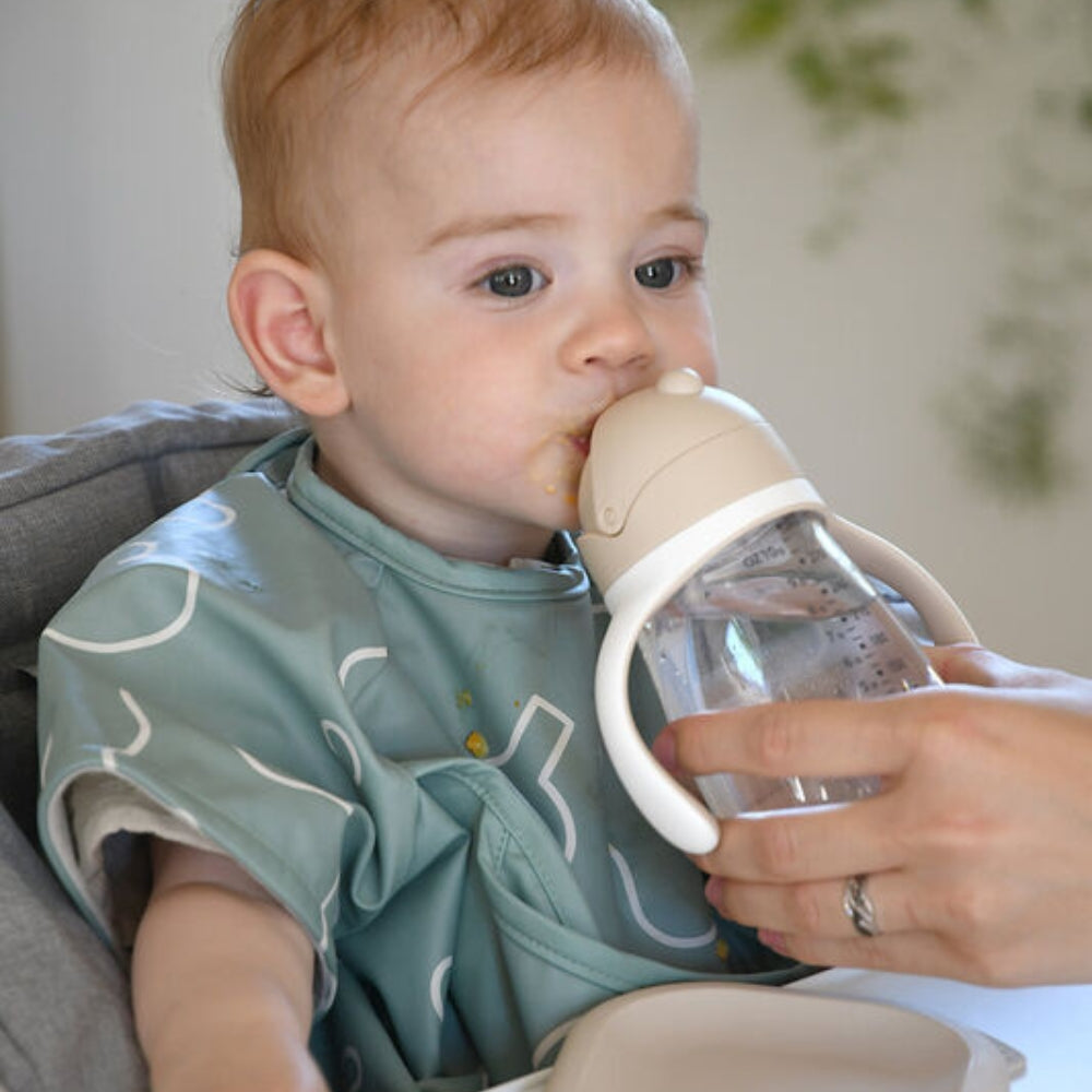 Beaba Bidon tritanowy dla dzieci niekapek ze słomką 300 ml Clay Earth