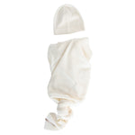 Yarnami by Poofi Zestaw merino Cozy dla niemowlaka śmietankowy