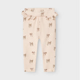 Lil' Atelier Legginsy niemowlęce Slim Silver Peony Bow NBFGAVO