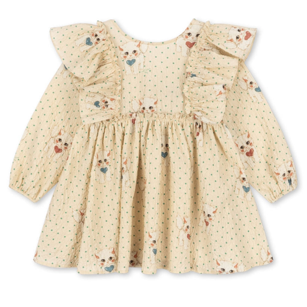 Konges Slojd Sukienka dla dziewczynki tiulowa Elin Bow Dot Miao Mist