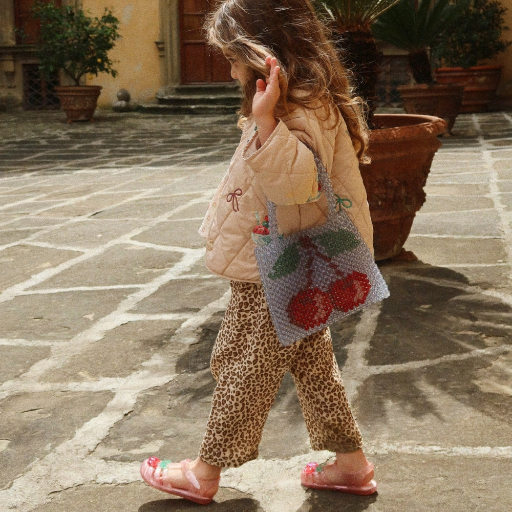 Konges Slojd Kurtka dla dziewczynki pikowana Flora Sequin Gelato