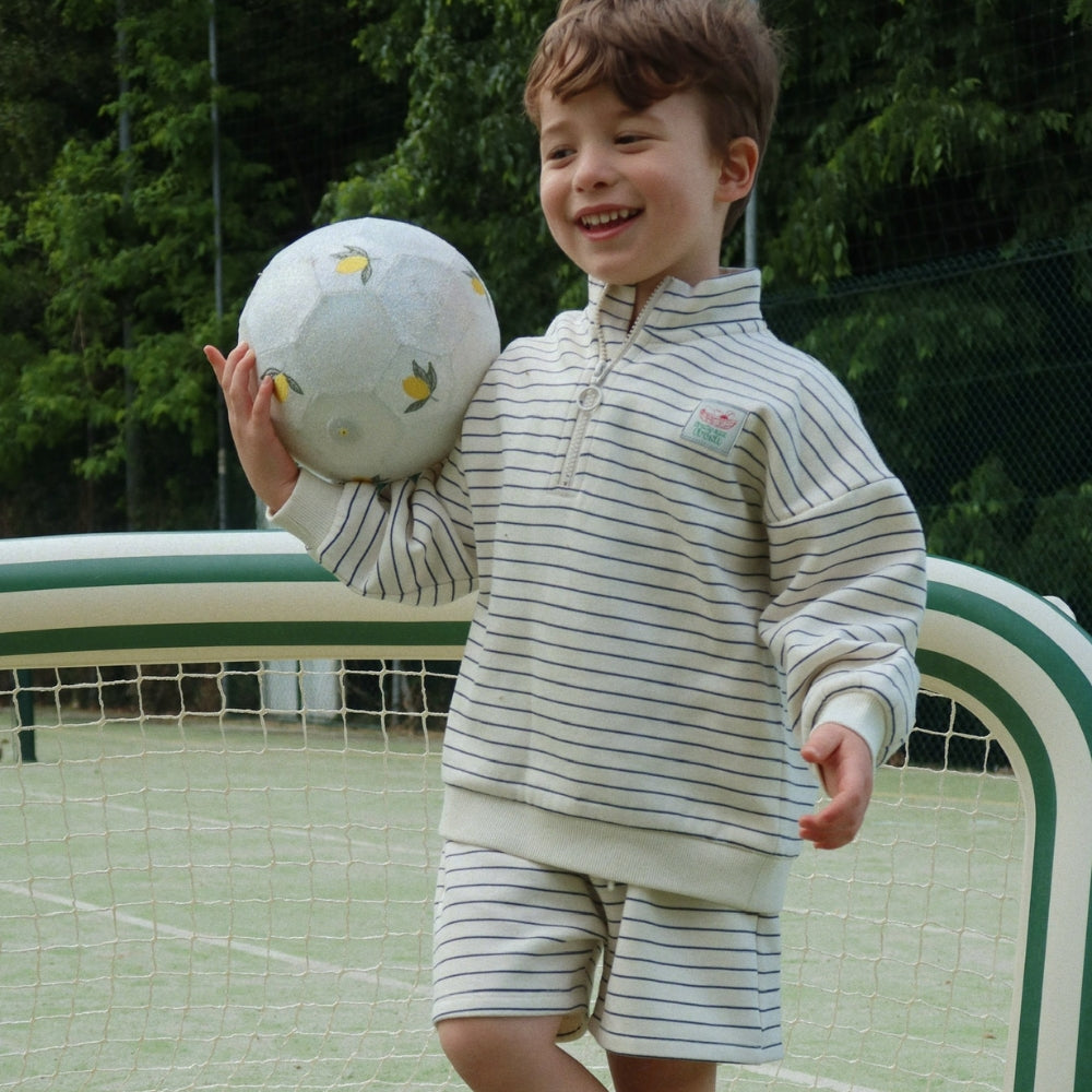 Konges Slojd Bluza dla chłopca typu half zip Lou Flintstone Stripe