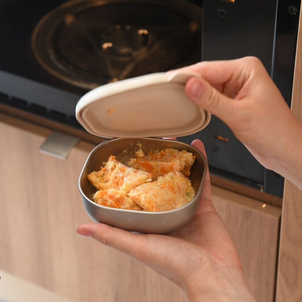 Beaba Pojemniki na jedzenie ze stali nierdzewnej z silikonową pokrywką 3 szt. Natural