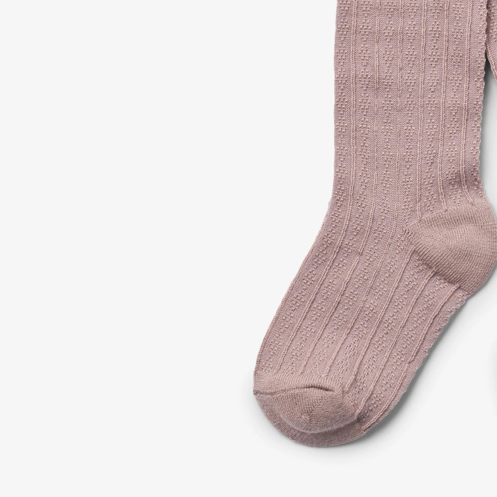 Wheat Rajstopy dla dziewczynki wełniane Karla Dry Rose