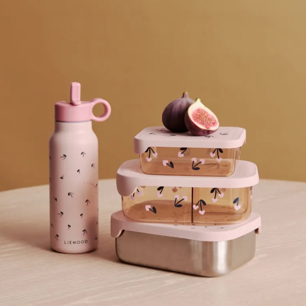 Liewood Bidon dziecięcy Falk Mini Cherry heart / Rosey 350ml