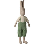 Maileg Królik w dzianinowej koszulce i ogrodniczkach Size 5 Classic Green