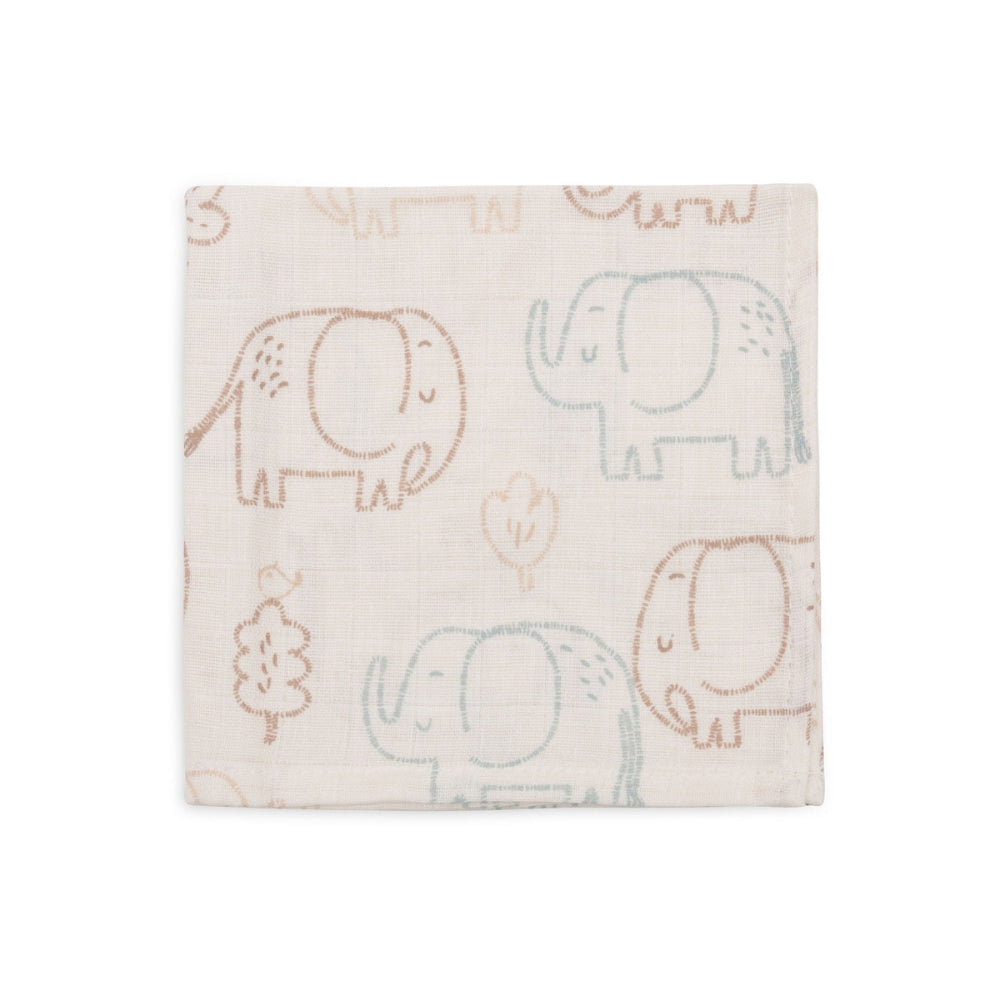 Jollein Chustki muślinowe 31x31cm Elephant Tales 3-Pak