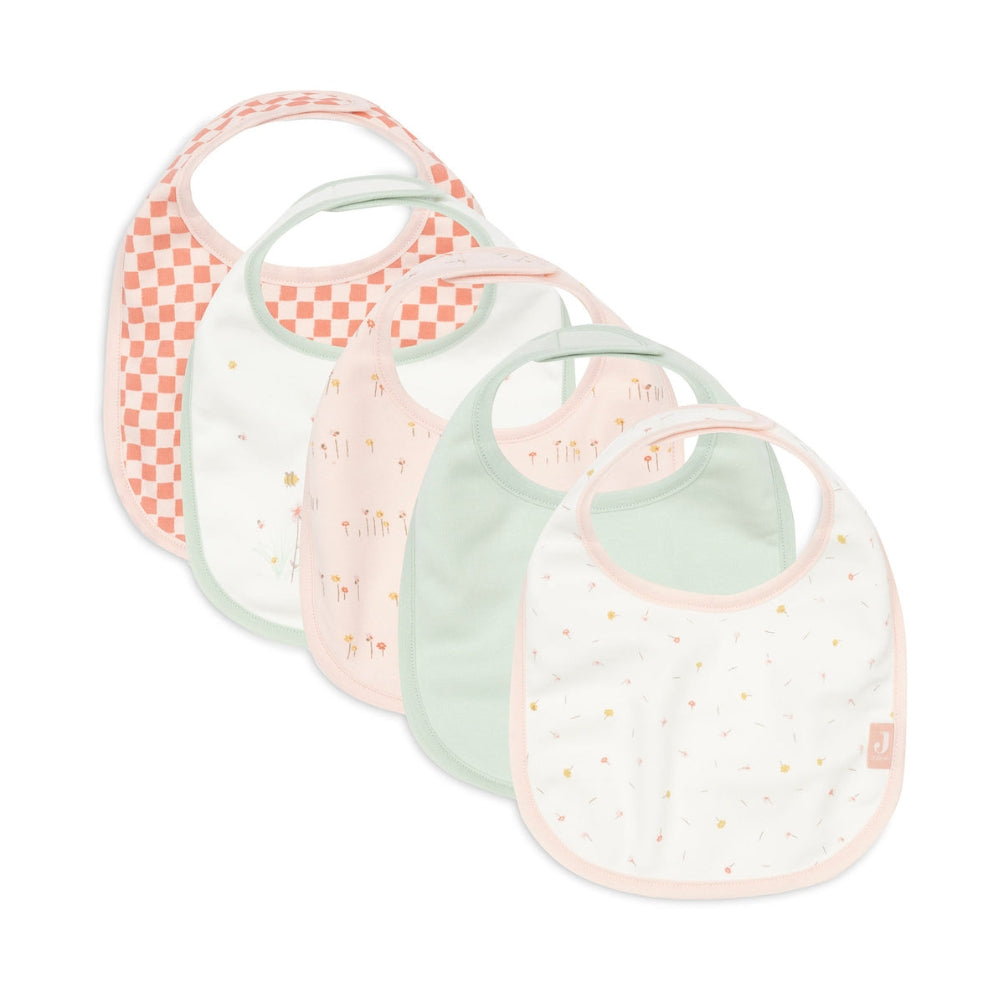 Jollein Śliniaczki niemowlęce wodoodporne Jersey Pretty Picnic 5-pak