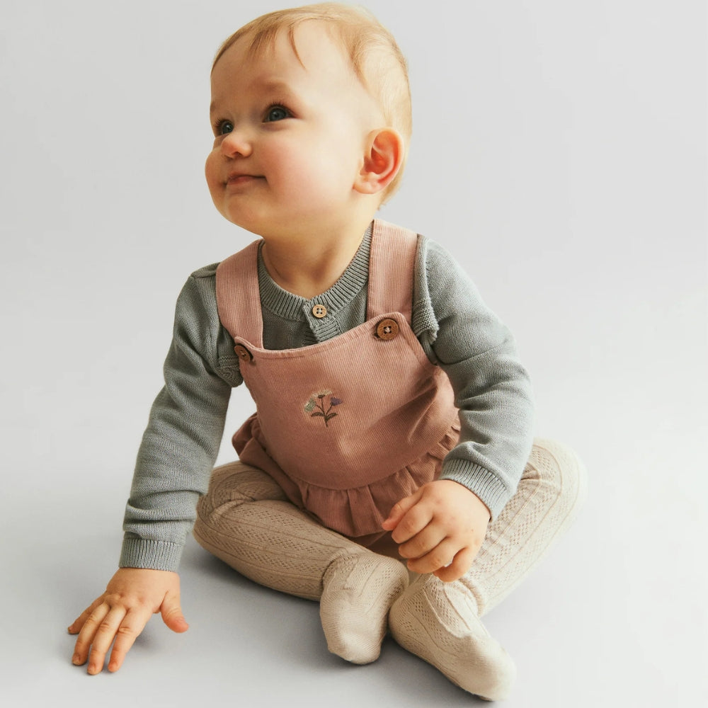 Wheat Rajstopy dla dziewczynki wełniane Karla Offwhite