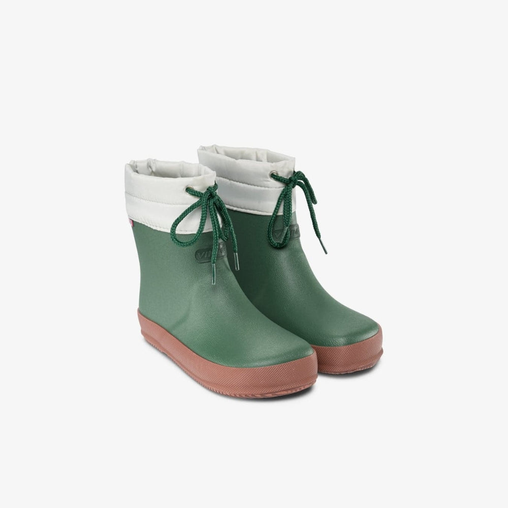 Viking Kalosze dziecięce barefoot Alv Dark Green