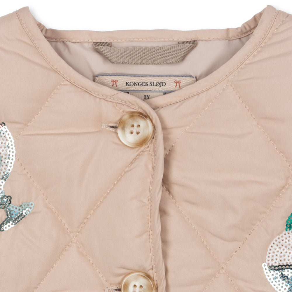 Konges Slojd Kurtka dla dziewczynki pikowana Flora Sequin Gelato