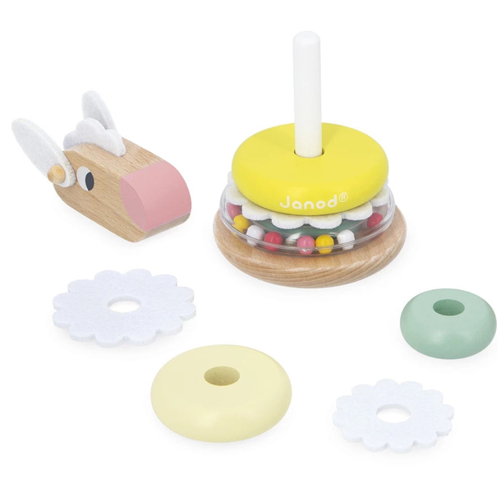 Janod Drewniana piramidka dla dzieci owca Zigolos