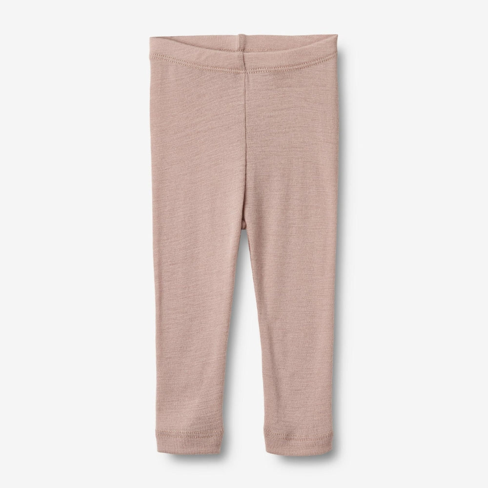 Wheat Legginsy dziecięce z wełny merino Dry Rose