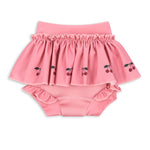 Konges Slojd Kąpielówki dla dziewczynki Bobbi Frill Mahogany Rose