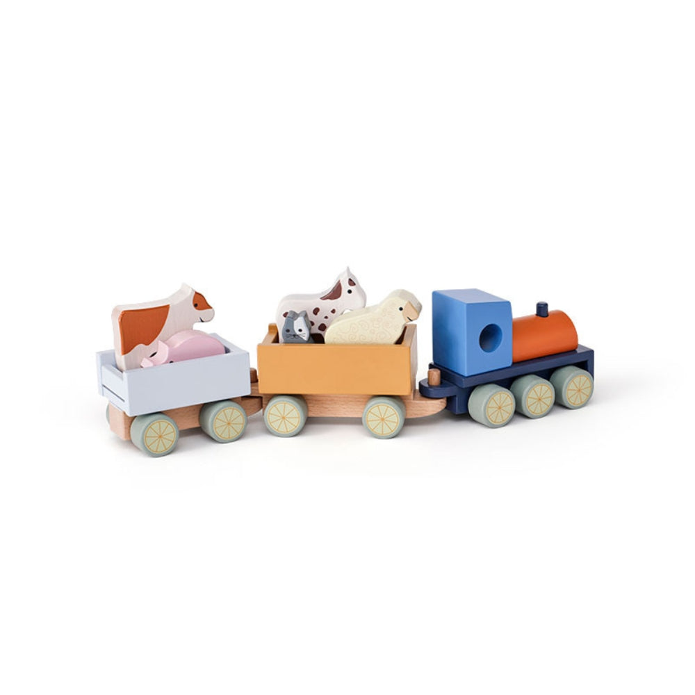 Kid’s Concept Drewniany pociąg Farma Aiden