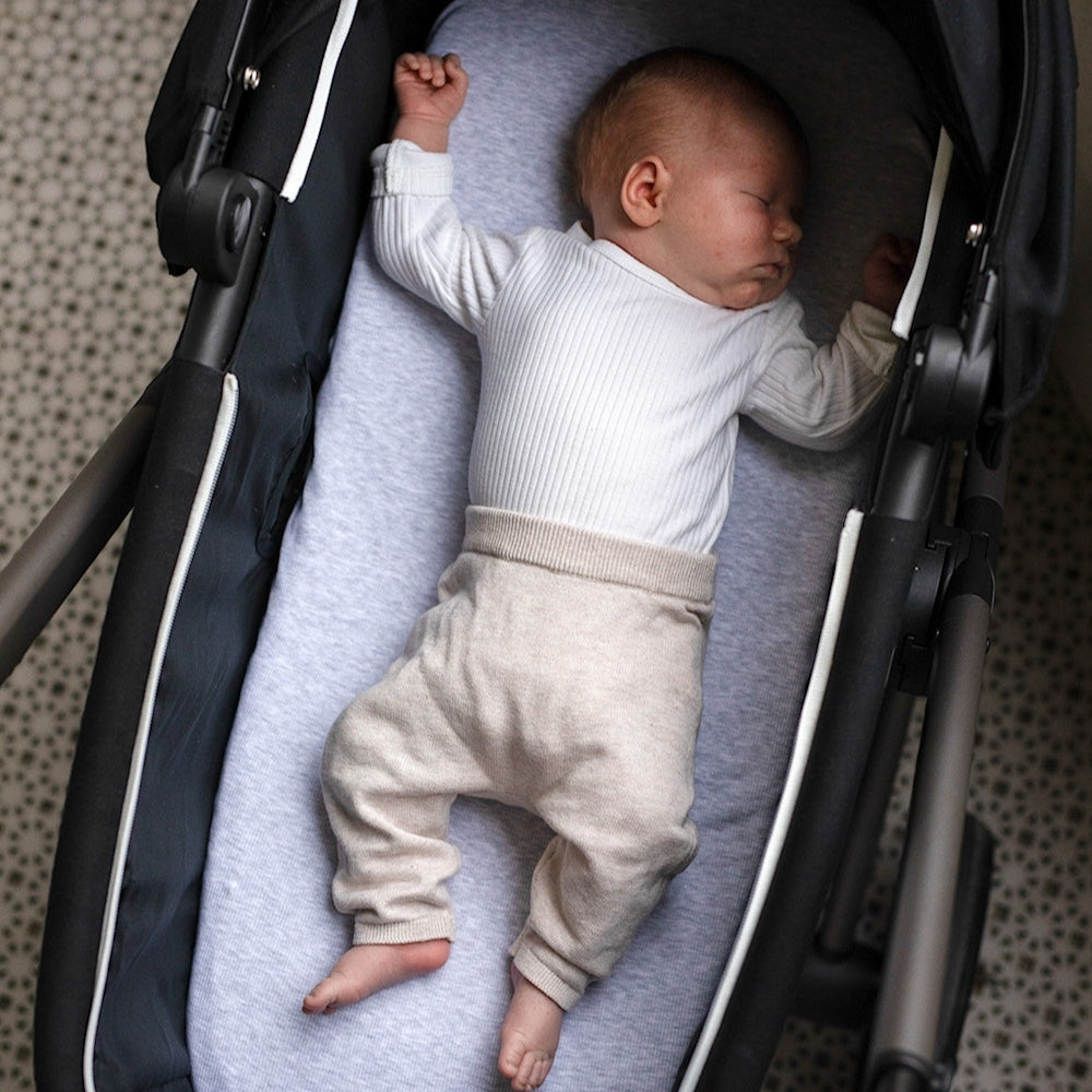 Yarnami by Poofi Prześcieradło do wózka 35x75cm Melanżowy szary