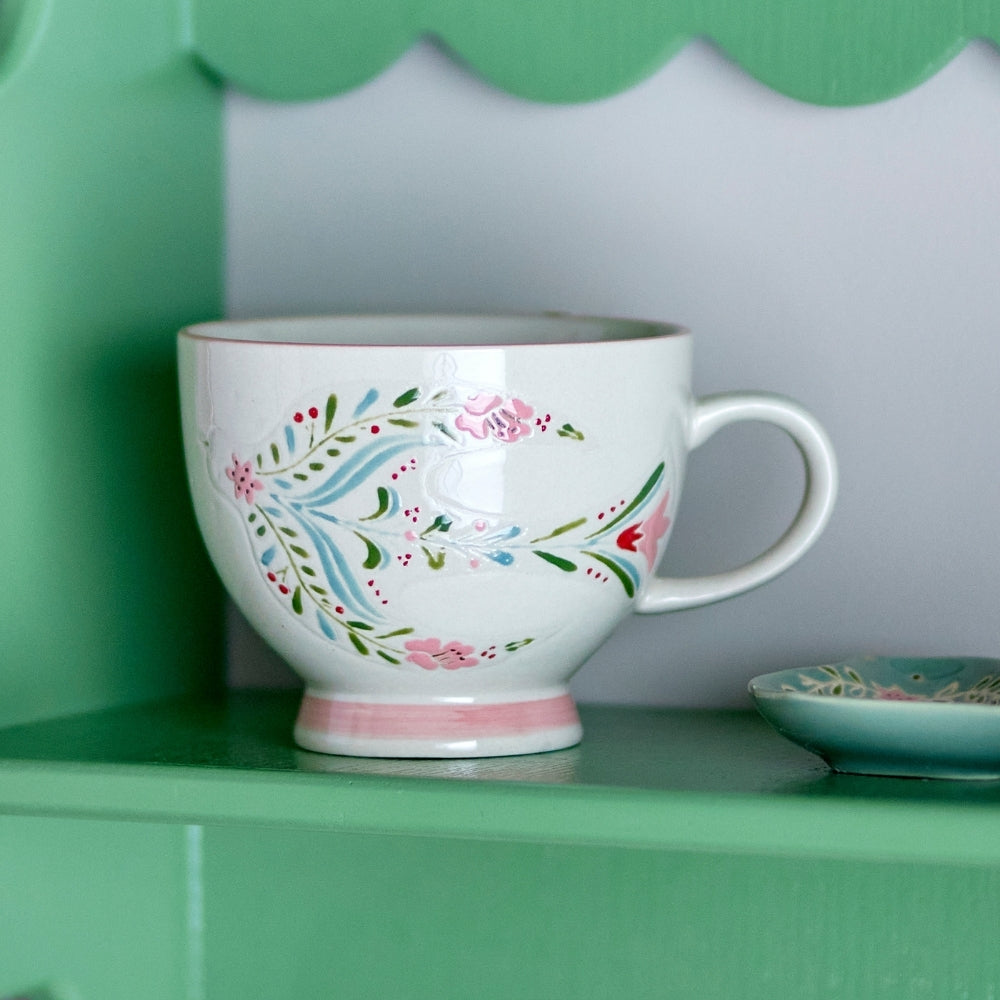 Bloomingville Kubki z kamionki Rosalynde White zestaw 4 sztuk