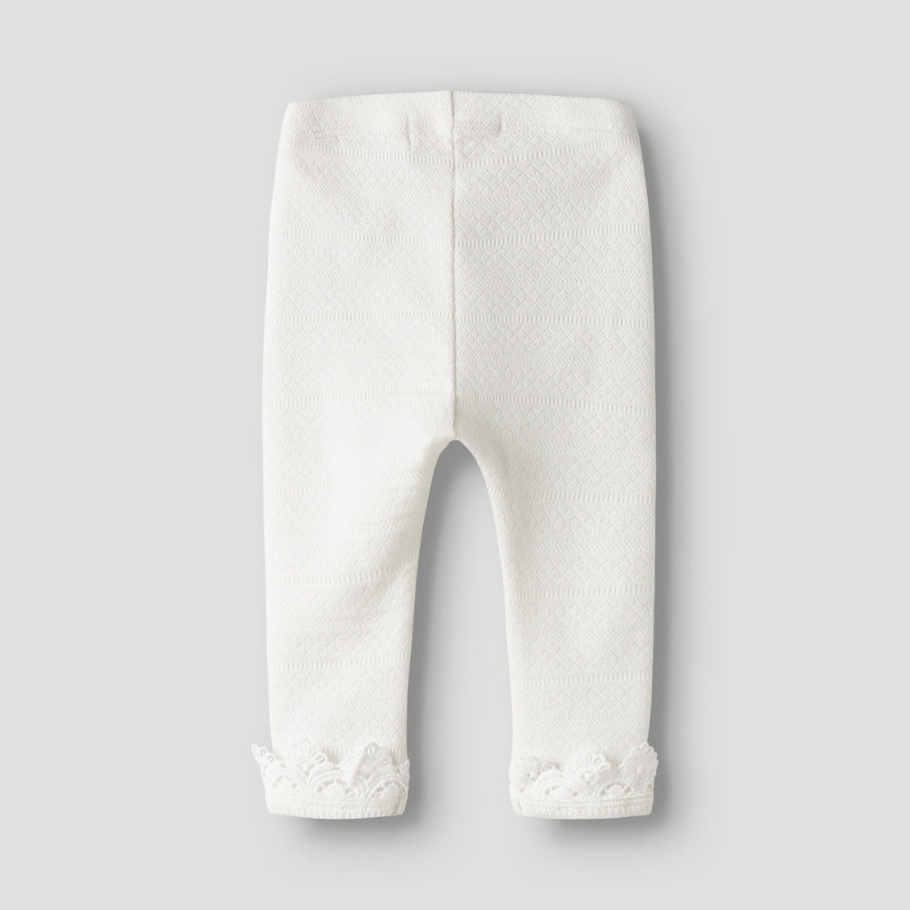 Lil’ Atelier Legginsy niemowlęce dla dziewczynki Coconut Milk NBFTAPIA