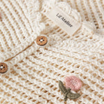 Lil’ Atelier Kamizelka niemowlęca dla dziewczynki Coconut Milk NMFFLORA