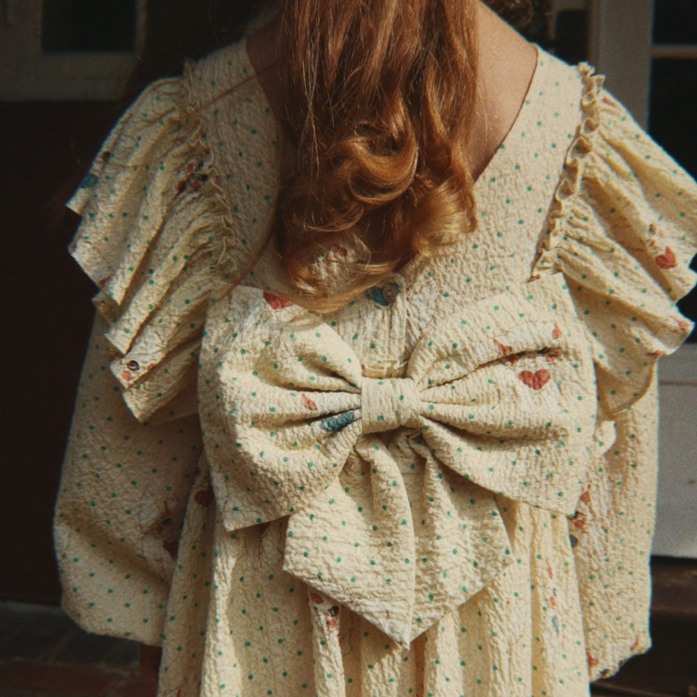 Konges Slojd Sukienka dla dziewczynki tiulowa Elin Bow Dot Miao Mist