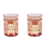 Konges Slojd Kubki dla dzieci brokatowe Ciao Miao 2szt