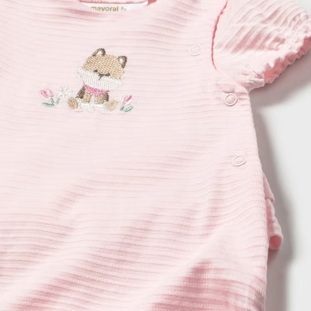 Mayoral Zestaw rampersów dla dziewczynki 2 szt. Baby Pink