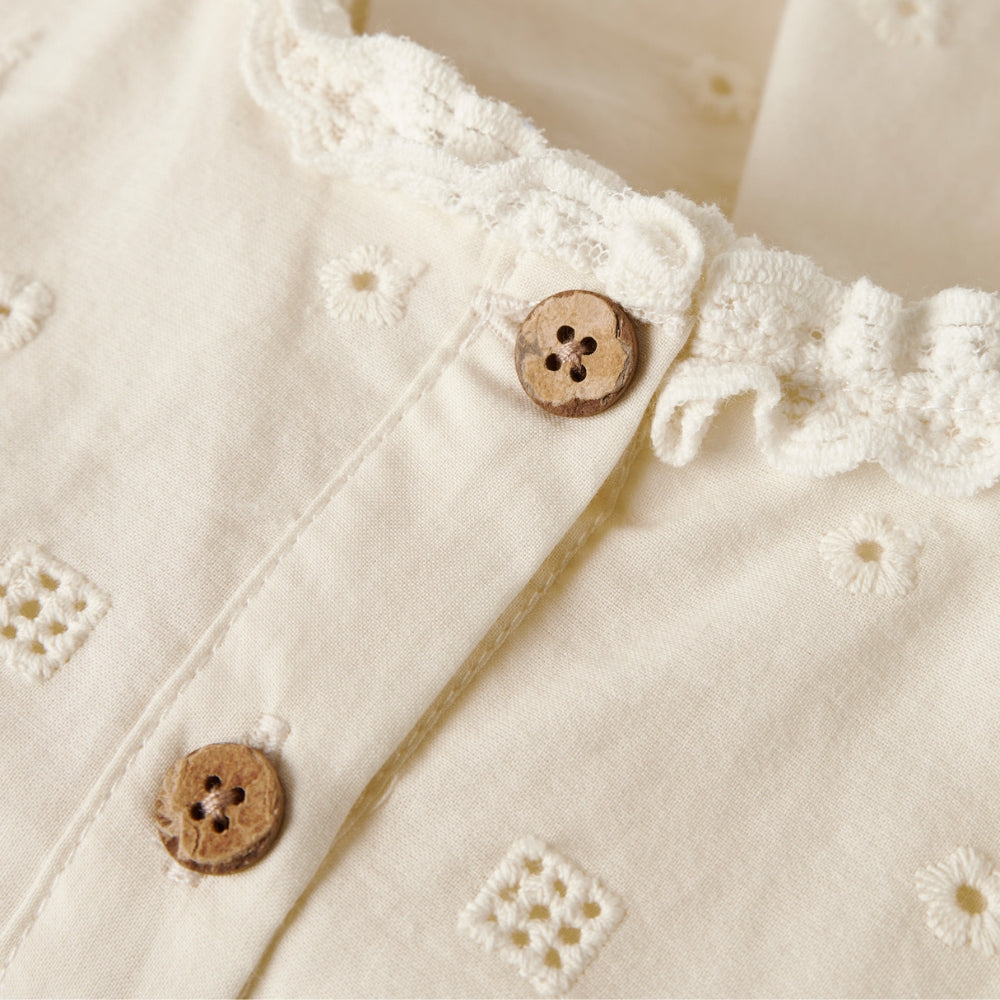 Lil’ Atelier Sukienka niemowlęca Coconut Milk NBFFLORES