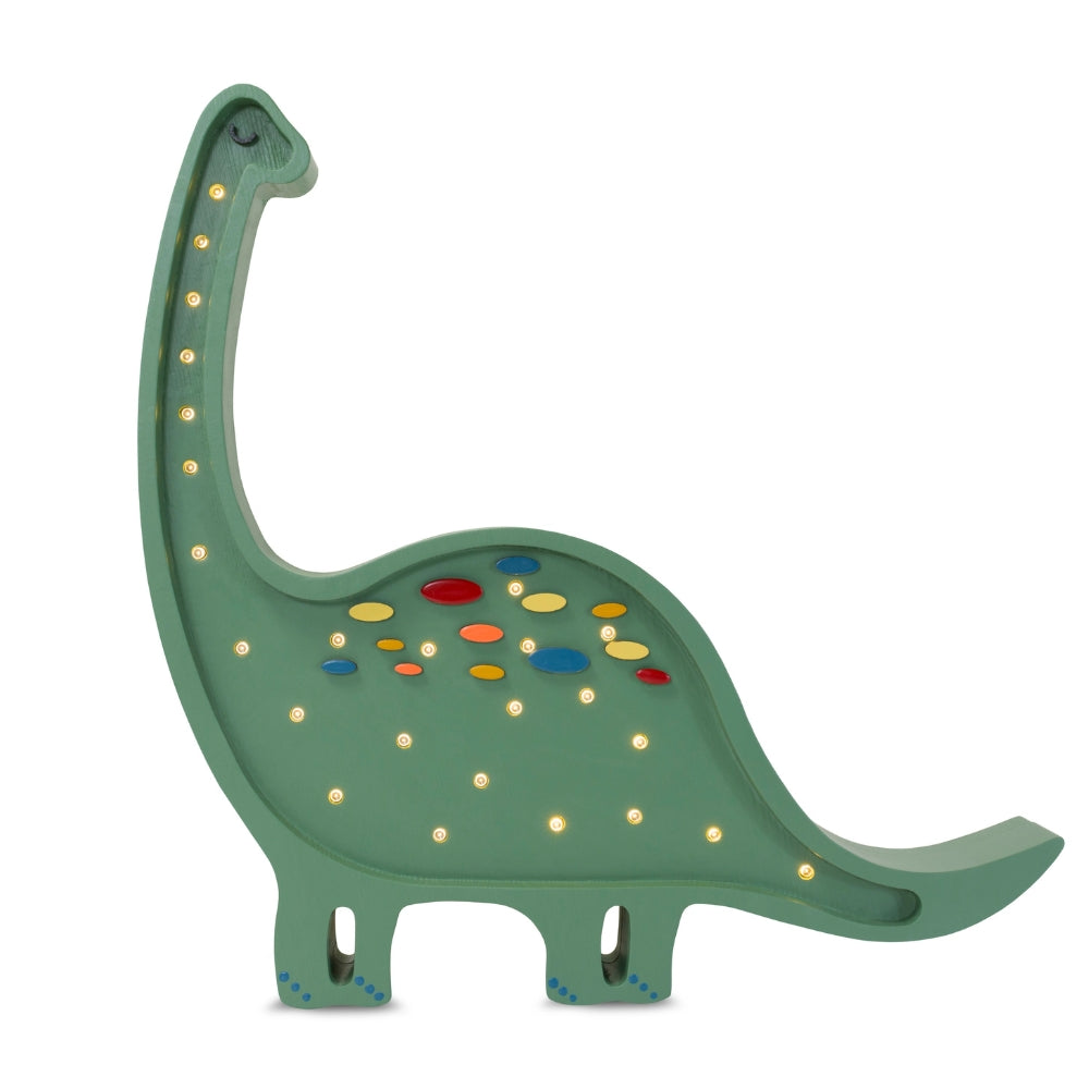 Little Lights Lampa nocna Dino Diplodok Confetti Green