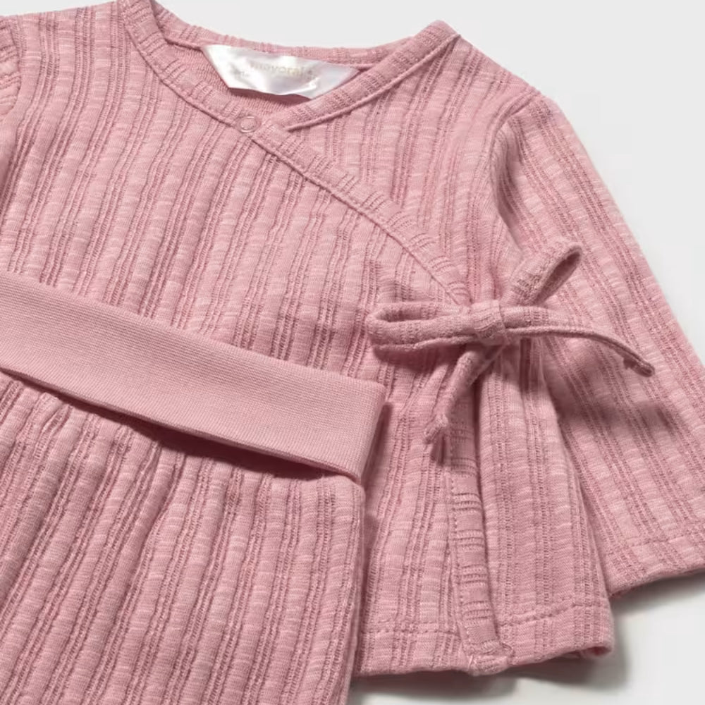 Mayoral Komplet dla dziewczynki 2-częściowy półśpioszki i koszulka z wiązaniem Rose