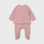 Mayoral Komplet dla dziewczynki 2-częściowy półśpioszki i koszulka z wiązaniem Rose
