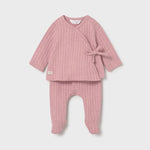 Mayoral Komplet dla dziewczynki 2-częściowy półśpioszki i koszulka z wiązaniem Rose