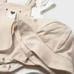 Mayoral Komplet dla dziewczynki 2-częściowy sukienka z imitacją ogrodniczek i czapeczką Wheat